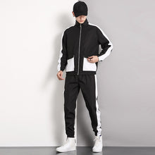 Load image into Gallery viewer, Spring New Men Casual Sets Zipper Patchwork Tracksuits 2020 Mens Hip Hop Streetwear Sporting Suit Male Jacket+Pants Loose Sets

