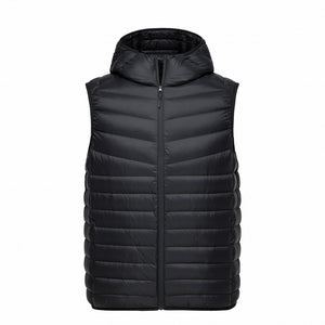 SEMIR Men Quilted Lightweight Hooded Down Vest with Zip Pocket Hooded Puffer Vest Chinlon Lined with Inner Pocket Zip Closure