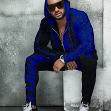 Load image into Gallery viewer, ZOGAA Mens Tracksuit Autumn Casual Men Outfit Letter Print Hooded Tops and Pants 2 Piece Set Streetwear Jogger Suits for Men

