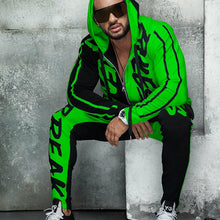 Load image into Gallery viewer, ZOGAA Mens Tracksuit Autumn Casual Men Outfit Letter Print Hooded Tops and Pants 2 Piece Set Streetwear Jogger Suits for Men
