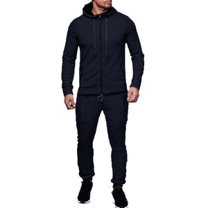 ZOGGA Fashion Jacket + pants Sportswear Men Tracksuit Hoodie Spring Autumn Men Brand Clothes Hoodies Mens Track Suit Set