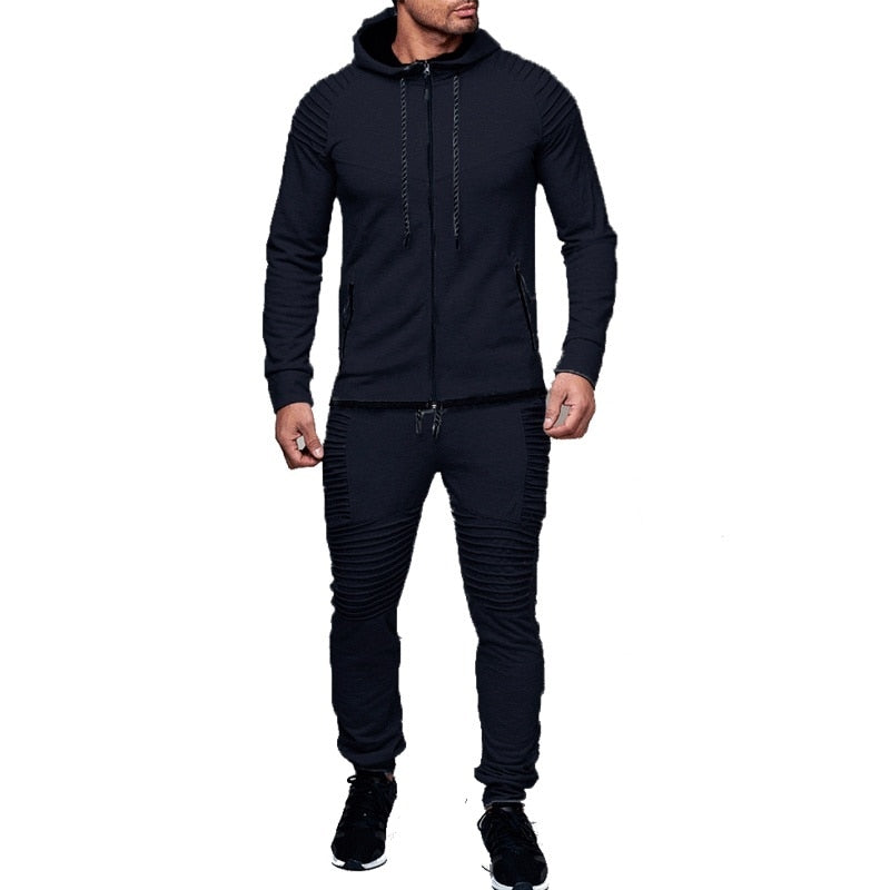 ZOGGA Fashion Jacket + pants Sportswear Men Tracksuit Hoodie Spring Autumn Men Brand Clothes Hoodies Mens Track Suit Set