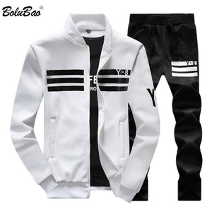 BOLUBAO 2018 nuevo otoño conjunto para hombre sudadera polar de calidad + Pantalones chándal masculino trajes deportivos conjuntos de ropa deportiva para hombre