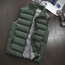 Cargar imagen en el visor de la galería, Ropa de marca, chaleco, chaqueta para hombre, nueva chaqueta cálida sin mangas de otoño, chaleco informal de invierno para hombre, chaleco de talla grande para hombre

