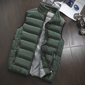 Ropa de marca, chaleco, chaqueta para hombre, nueva chaqueta cálida sin mangas de otoño, chaleco informal de invierno para hombre, chaleco de talla grande para hombre