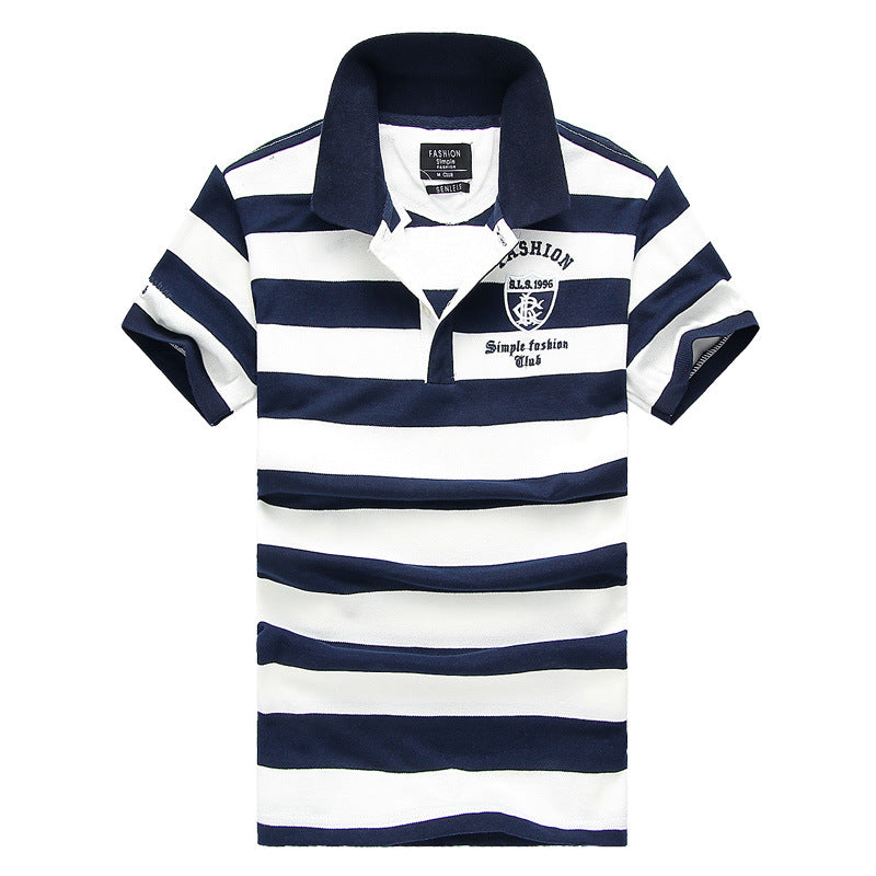Men Classic Striped Polo Shirt Cotton Short Sleeve NEW Arrived 2019 summer Plus size M-XXXXL