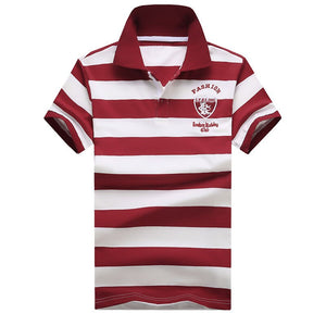 Men Classic Striped Polo Shirt Cotton Short Sleeve NEW Arrived 2019 summer Plus size M-XXXXL