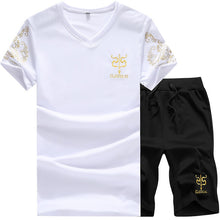 Load image into Gallery viewer, New Fashion Sportsuit and Tee Shirt Set Mens T Shirt Shorts + Short Pants Men Summer Tracksuit Men Casual Brand Tee Shirts 2019
