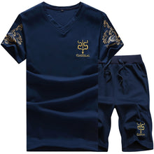 Load image into Gallery viewer, New Fashion Sportsuit and Tee Shirt Set Mens T Shirt Shorts + Short Pants Men Summer Tracksuit Men Casual Brand Tee Shirts 2019
