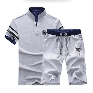 New Fashion Sportsuit and Tee Shirt Set Mens T Shirt Shorts + Short Pants Men Summer Tracksuit Men Casual Brand Tee Shirts 2019