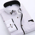 BOLUBAO, camisa de vestir informal de marca para hombre, nueva camisa ajustada de negocios salvaje para hombre, camisas de manga larga con estampado para hombre, Tops