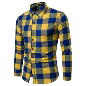Plaid Shirt 2019 New Autumn Winter Flannel Red Checkered Shirt Men Shirts Long Sleeve Chemise Homme Cotton Male Check Shirts
