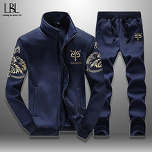 Load image into Gallery viewer, New Men&#39;s Set Spring Autumn Men Sportswear 2 Piece Set Sporting Suit Jacket+Pant Sweatsuit Men Clothing Tracksuit Set Outwear
