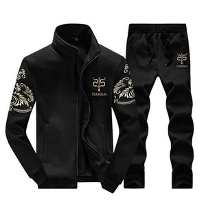 New Men's Set Spring Autumn Men Sportswear 2 Piece Set Sporting Suit Jacket+Pant Sweatsuit Men Clothing Tracksuit Set Outwear