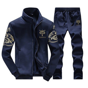 New Men's Set Spring Autumn Men Sportswear 2 Piece Set Sporting Suit Jacket+Pant Sweatsuit Men Clothing Tracksuit Set Outwear