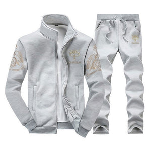 New Men's Set Spring Autumn Men Sportswear 2 Piece Set Sporting Suit Jacket+Pant Sweatsuit Men Clothing Tracksuit Set Outwear