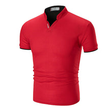 Load image into Gallery viewer, Hot Mens Shirt Solid Cotton Slim Fit Short Sleeve V-Neck Casual Summer Top Muscle Casual Male Summer Fashion Shirt Basic Tee
