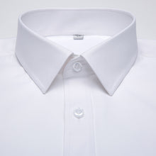 Load image into Gallery viewer, Men&#39;s Long Sleeve Standard-fit Solid Basic Dress Shirt Patch Single Pocket High-quality Formal Social White Work Office Shirts
