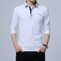 ARCSINX 5XL Polo Shirt Men Plus Size 3XL 4XL Autumn Winter Brand Men's Polo Shirt Long Sleeve Casual Male Shirt Mens polo Shirts
