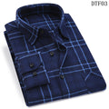 Camisa a cuadros de franela para hombre, 100% algodón, camisa informal de manga larga para primavera y otoño, estilos ajustados y cómodos suaves, marca de talla grande para hombre 2019