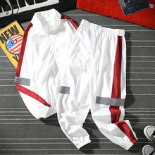 Load image into Gallery viewer, Men Sportswear Set Spring Autumn Hoodies Set Mens Tracksuit Patchwork Hip Hop Sweatshirt+pants Male Casual Two Pieces Track Suit

