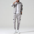 Conjunto de ropa deportiva para hombre, conjunto de sudaderas con capucha para primavera y otoño, chándal para hombre, sudadera de Hip Hop + Pantalones, chándal informal de dos piezas para hombre