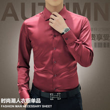 Load image into Gallery viewer, Plus Size 5XL 2019 New Men&#39;s Luxury Shirts Wedding Party Dress Long Sleeve Shirt Silk Tuxedo Shirt Men Mercerized Cotton Shirt
