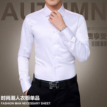 Load image into Gallery viewer, Plus Size 5XL 2019 New Men&#39;s Luxury Shirts Wedding Party Dress Long Sleeve Shirt Silk Tuxedo Shirt Men Mercerized Cotton Shirt
