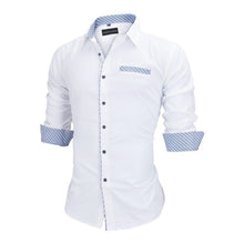 Load image into Gallery viewer, VISADA JAUNA Men Shirts Europe Size New Arrivals Slim Fit Male Shirt Solid Long Sleeve British Style Cotton Men&#39;s Shirt N332
