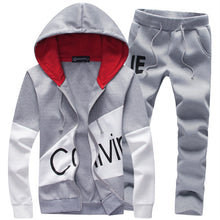 Load image into Gallery viewer, Tracksuit Men Set Letter Sportswear Sweatsuit Male Sweat Track Suit Jacket Hoodie with Pants Mens Sporting Suits 5XL Large Size
