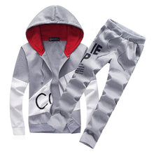 Load image into Gallery viewer, Tracksuit Men Set Letter Sportswear Sweatsuit Male Sweat Track Suit Jacket Hoodie with Pants Mens Sporting Suits 5XL Large Size
