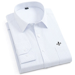Dudalina New 2020 Men Long Sleeve Shirts Male Striped Classic-fit Comfort Soft Casual Button-Down Shirt Casual Male Shirt Tops