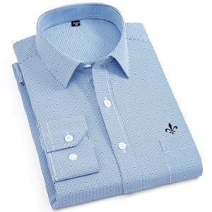 Dudalina New 2020 Men Long Sleeve Shirts Male Striped Classic-fit Comfort Soft Casual Button-Down Shirt Casual Male Shirt Tops