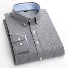 Cargar imagen en el visor de la galería, BOLUBAO, camisa a cuadros de negocios para hombre, decoración de botones de varios estilos, camisas de manga larga, vestido de fiesta de noche, camisas para hombre
