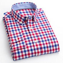 Cargar imagen en el visor de la galería, BOLUBAO, camisa a cuadros de negocios para hombre, decoración de botones de varios estilos, camisas de manga larga, vestido de fiesta de noche, camisas para hombre
