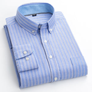 BOLUBAO, camisa a cuadros de negocios para hombre, decoración de botones de varios estilos, camisas de manga larga, vestido de fiesta de noche, camisas para hombre