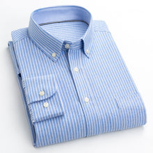Cargar imagen en el visor de la galería, BOLUBAO, camisa a cuadros de negocios para hombre, decoración de botones de varios estilos, camisas de manga larga, vestido de fiesta de noche, camisas para hombre
