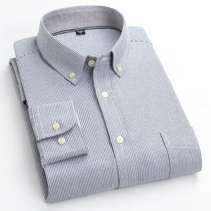 BOLUBAO, camisa a cuadros de negocios para hombre, decoración de botones de varios estilos, camisas de manga larga, vestido de fiesta de noche, camisas para hombre