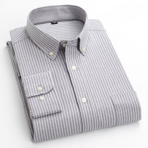 BOLUBAO, camisa a cuadros de negocios para hombre, decoración de botones de varios estilos, camisas de manga larga, vestido de fiesta de noche, camisas para hombre
