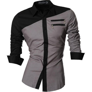 Jeansian Spring Autumn Features Shirts Men Casual Jeans Shirt New Arrival Long Sleeve Casual Slim Fit Male Shirts Z030