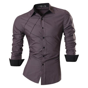 Jeansian Spring Autumn Features Shirts Men Casual Jeans Shirt New Arrival Long Sleeve Casual Slim Fit Male Shirts Z030