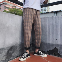 Load image into Gallery viewer, LAPPSTER Streetwear Yellow Plaid Pants Men Joggers 2019 Man Casual Straight Harem Pants Men Korean Hip Hop Track Pants Plus Size
