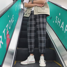 Load image into Gallery viewer, LAPPSTER Streetwear Yellow Plaid Pants Men Joggers 2019 Man Casual Straight Harem Pants Men Korean Hip Hop Track Pants Plus Size
