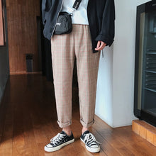 Load image into Gallery viewer, LAPPSTER Streetwear Yellow Plaid Pants Men Joggers 2019 Man Casual Straight Harem Pants Men Korean Hip Hop Track Pants Plus Size
