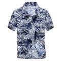 Camisa rosa hawaiana de manga corta para playa para hombre, moda de verano 2019, estampado de palmera Tropical, camisas Aloha para hombre, camisa de fiesta y vacaciones