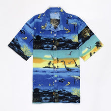 Load image into Gallery viewer, Pink Hawaiian Beach Short Sleeve Shirt Men 2019 Summer Fashion Palm Tree Print Tropical Aloha Shirts Mens Party Holiday Chemise

