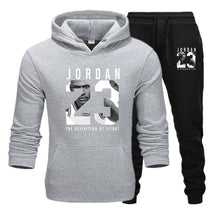 Load image into Gallery viewer, New Men Hoodies Suit Jordan 23 Tracksuit Sweatshirt Suit Fleece Hoodie+Sweat pants Jogging Homme Pullover 3XL Sporting Suit Male
