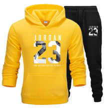 Load image into Gallery viewer, New Men Hoodies Suit Jordan 23 Tracksuit Sweatshirt Suit Fleece Hoodie+Sweat pants Jogging Homme Pullover 3XL Sporting Suit Male

