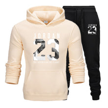 Load image into Gallery viewer, New Men Hoodies Suit Jordan 23 Tracksuit Sweatshirt Suit Fleece Hoodie+Sweat pants Jogging Homme Pullover 3XL Sporting Suit Male
