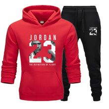 Load image into Gallery viewer, New Men Hoodies Suit Jordan 23 Tracksuit Sweatshirt Suit Fleece Hoodie+Sweat pants Jogging Homme Pullover 3XL Sporting Suit Male
